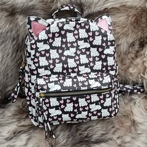 Under One Sky Cat Mini Backpack Black Pink Purse